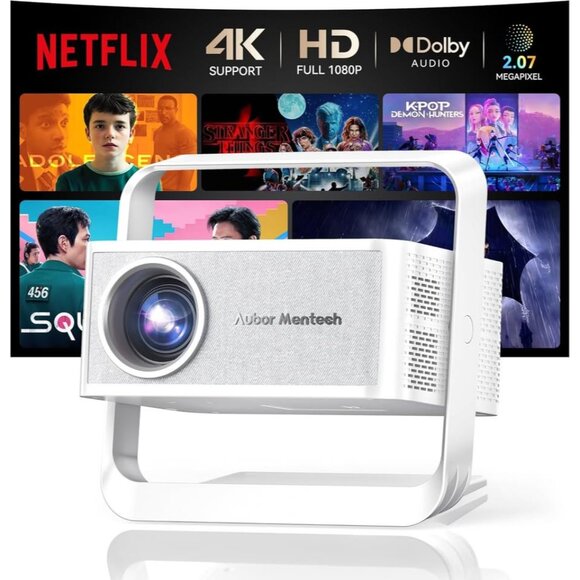 Smart 4K WiFi Bluetooth Projector, Native 1080P HDR10+ Portable Home Theater - Picture 3 of 9